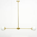 T-Bar Opal Glass Chandelier
