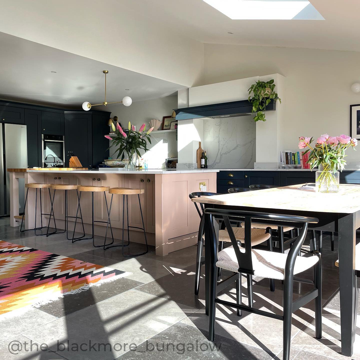 T-Bar Opal Glass Chandelier